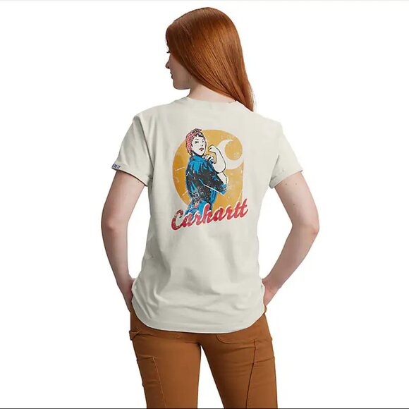 CARHARTT Women's Loose Fit Short-Sleeve Love Of Labor Graphic T-Shirt - Medium - Picture 5 of 7